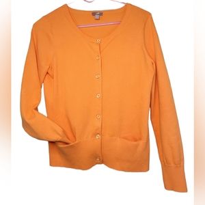 J Jill Orange Women’s Cardigan.  Size XS